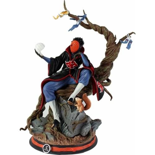 Naruto Shippuden Anime Action Figures Uchiha Obito Model 32CM PVC Statue Akatsuki Oversized Desktop Collectible Toys Gift Figma