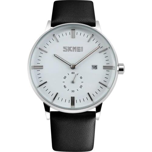 New Man Watch Men Top Brand Luxury 30M Waterproof Man Date Clock Male Leather Strap Casual Quartz Sports Wrist Watch SKMEI 9083