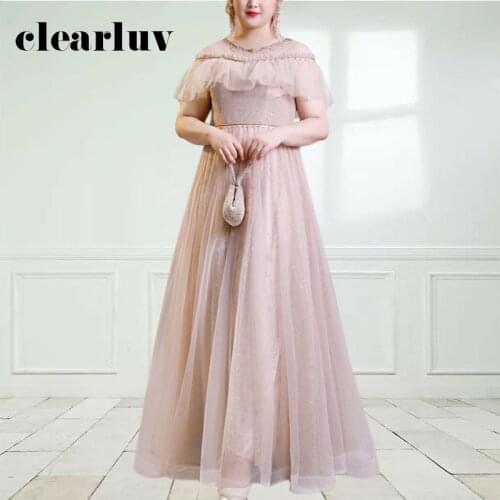 A-Line Women Party Gowns DR1109 O-Neck Short Sleeve Robe De Soiree Crystal Ruched Formal Evening Dress Lace Up Elegant Vestidos