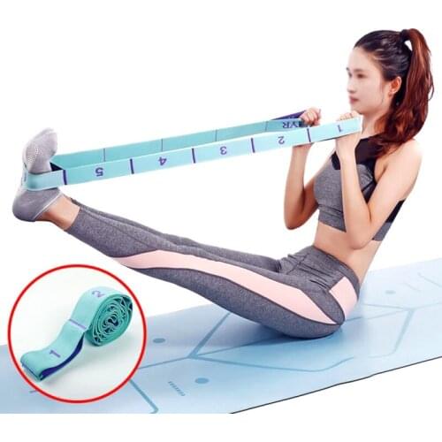 Yoga Pull Strap Belt Elastic Latin Dance Stretching Band Loop Multi-functional Yoga Pilates GYM Fitness Exercise Resistance Band
