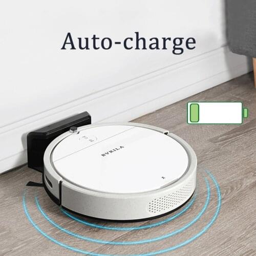Auto Sweeping Robot Vacuum Cleaner Sweeper Wet Mop Water Tank Auto-Recharge Power 600 ML Dust Box Remote for home