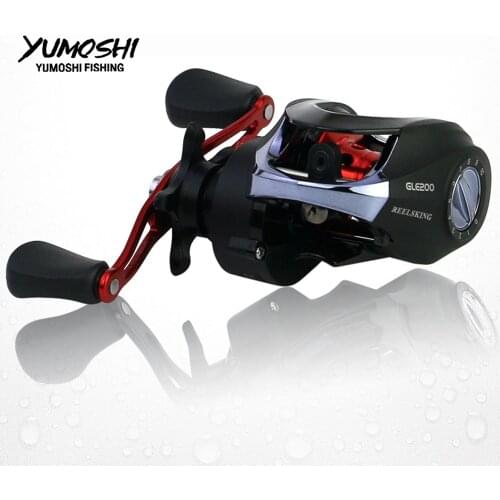 Yumoshi Fishing Reel GLE200/201 Baitcast reel 6.3:1 fake Bait casting Water Drop Wheel Left-Right Hand
