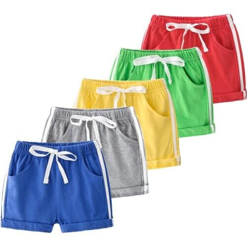 2020 Fashion Baby Kids Casual Shorts Pants Summer 100% Cotton Soft Children Shorts Kids Beach Short Sports Pant for 2 4 5 6 7 8Y