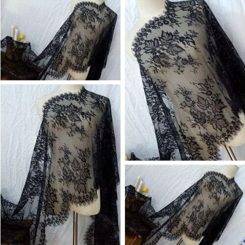 3yard long 50cm wide Mesh Leaf Eyelash Lace Trim Clothing/Curtain Lengthening Fabric X550