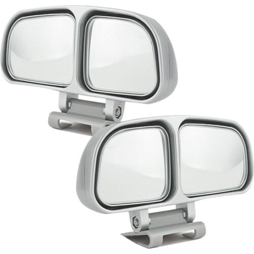 Left +Right Universal Car Blind Spot Mirror Wide Angle Rear View Adjustable Eliminates Blind Spots