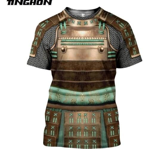 XS-7XL New summer T shirts 3D Printed Samurai Armor Men Harajuku Fashion Short sleeve shirt street Casual Unisex T-shirt top 02