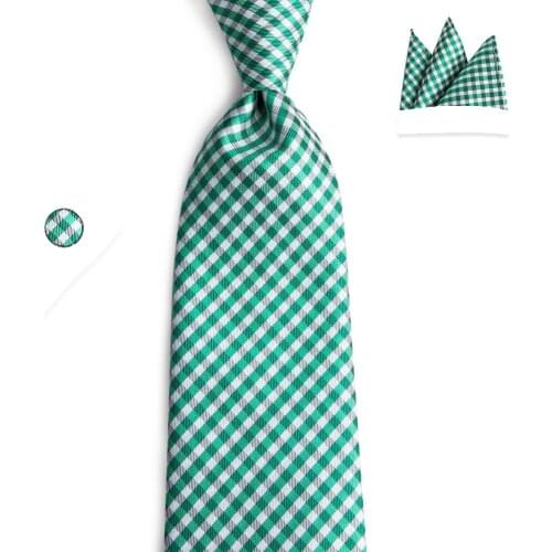 Green Silk Christmas Tie 8cm Popular Plaids Novelty Necktie Top Quality Silk Handmade Neck Tie For Festival Gift N-7126
