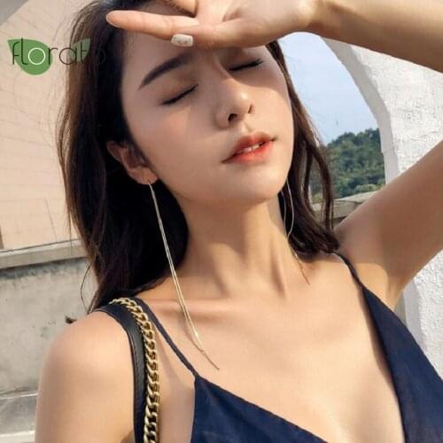 Long Tassel Earrings for Women 925 Sterling Silver Long Thread Wedding Drop Earing Fashion Gifts Party Jewelry