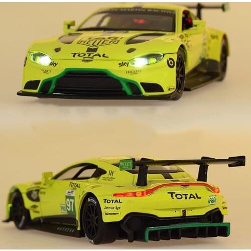 1:32 Diecast Metal Model Toys GTE Pull Back Racing Car With Sound Light