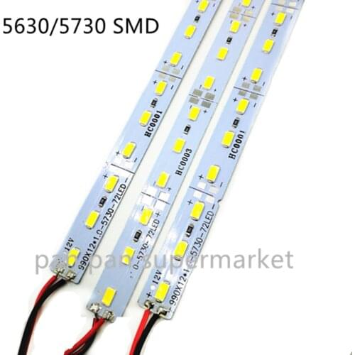 10pcs Super Bright DC12V LED Bar Light 5730 Hard Strip Bar light SMD 5730 5630 50cm 36 led Aluminum Led Strip light For Cabinet