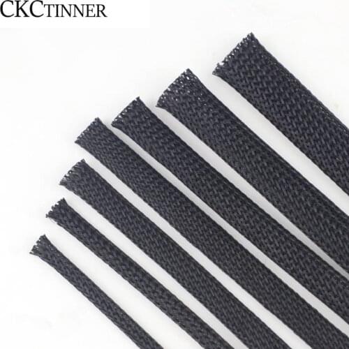10M 4 6 8 10 12 15 18 20mm Cable sleeve black protection Cable PET Nylon sleeves cable twisted cable sleeve