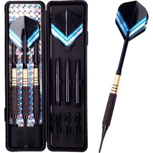 3pcs/set Professional Darts 18 grams Soft Tip Dart copper aluminum Beautiful Darts Flight free shipping