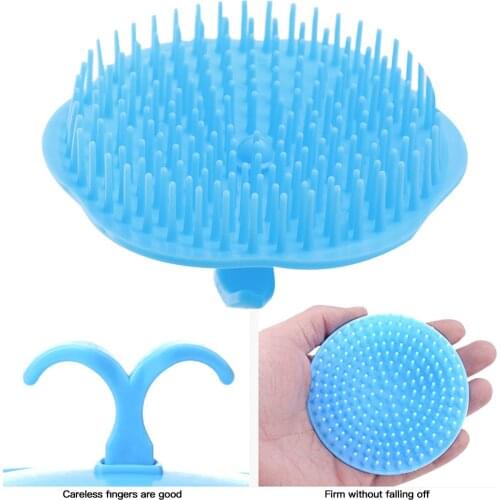 4pcs/set Head Massage Brush Soft Shampoo brush Bathroom Supplies Silicone Massage Comb Washing Hair Scalp for Shower Body
