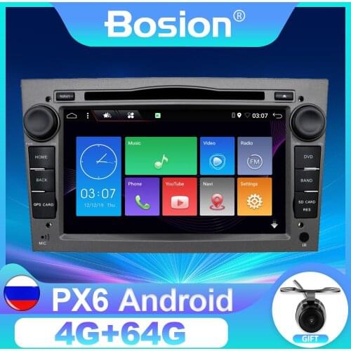 RU stock PX6 4GB+64GB Car Multimedia Android 9 2Din Car DVD For Vauxhall Opel Astra H G Vectra Antara Zafira Corsa Car radio Gps