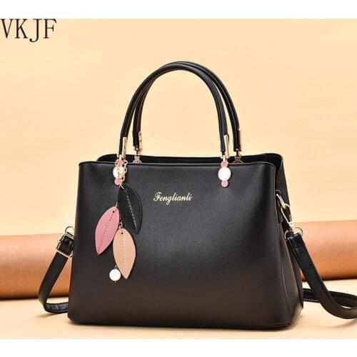 Ladies Bags 2021 Fall/Winter New Style Fashion Elegant Large Capacity Pure Color Handbag All-match One-shoulder Messenger Bag