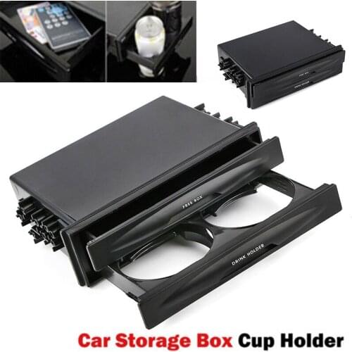 Two-layer Storage Box Double position Universal Organizer Pocket Drink-Cup