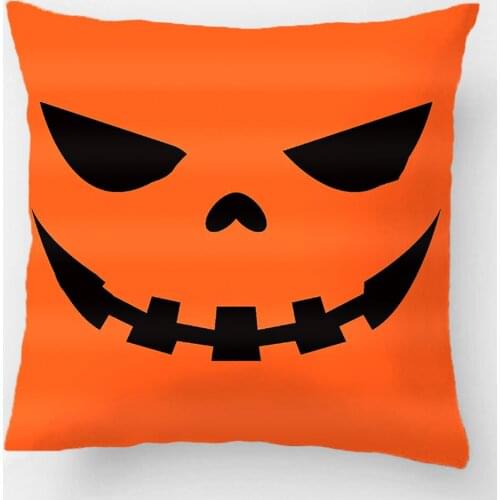 Halloween Black Pumpkin Face Silhouette Wedding Decorative Cushion Cover Pillow Case Customize Gift For Car Sofa Seat Pillowcase