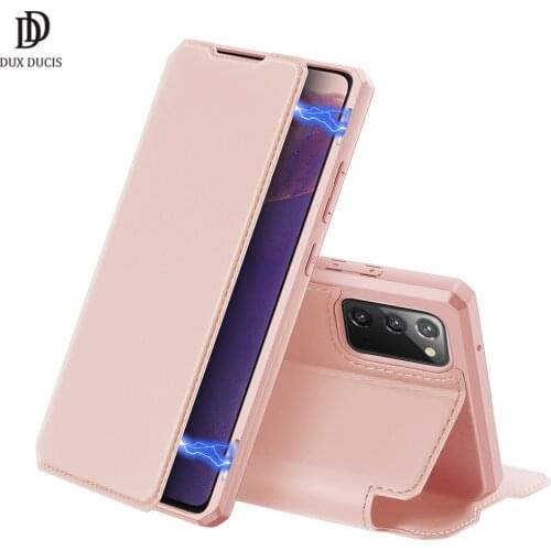 For Samsung Galaxy Note20 DUX DUCIS Skin X Series Leather Wallet Case Flip Case Magnetic Closure Super Fashion Top PU+TPU