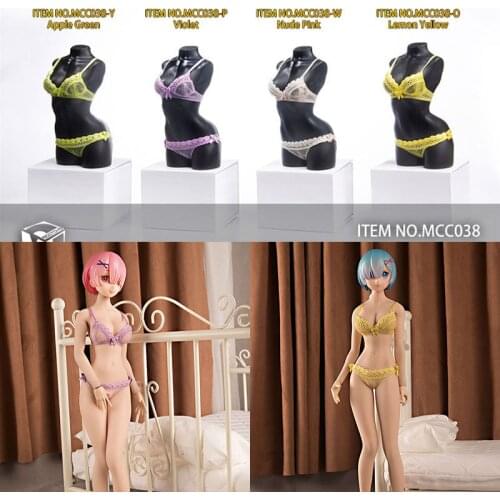 MCCTOYS 1/6 MCC038 Female Underwear Mesh Bra Underpants Set Clothes Model Fit 12'' TBL S36/S37 Action Figure Body