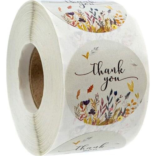 500pcs/lot Thank You Letter Patterns Self Adhesive Stickers DIY Gift Package Labels Tags Sealing Sticker Supplies