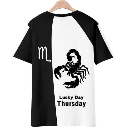 2021 new 12 constellations Seiya cartoon anime short-sleeved T-shirt Capricorn Taurus Gemini summer men and women couple clothes