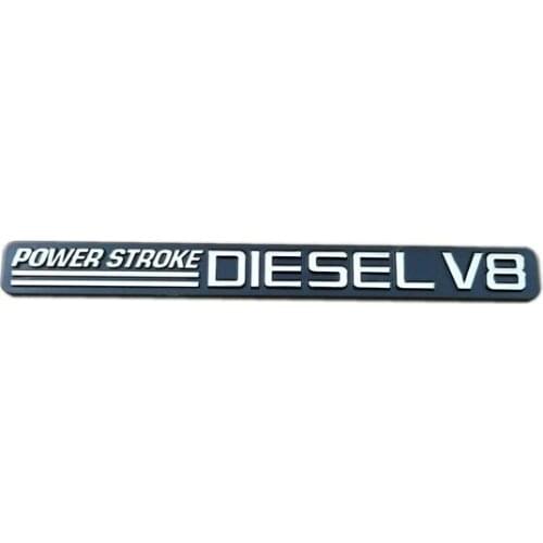 Plastic Power Stroke Diesel V8 Auto Emblem Badge Stickers Black