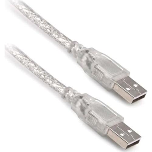 USB MALE-MALE TRANSPARENT CABLE 5 METRE POWERMASTER