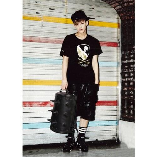 New PU Backpack Mens Cylinder Fashion Travel Bag Solid Color Backpack Computer Bag