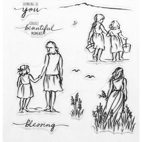 Family Silicone Clear Seal Stamp DIY Scrapbooking Embossing Photo Album Decor R7RC