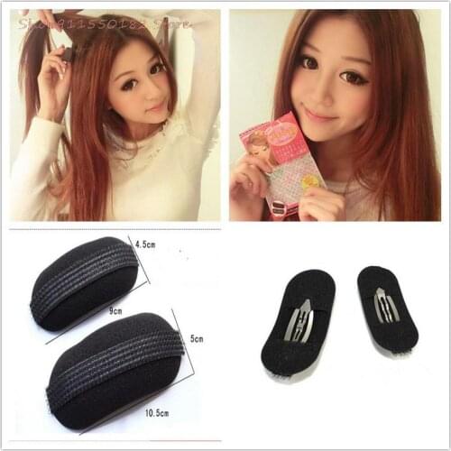 2PCS Princess Design Hair Bump It Up Volume Hair Base Barrettes Inserts Beehive Sponge Hair Bun Maker Pad Styling Accessories