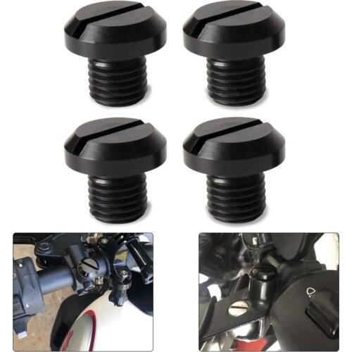4pcs Mototcycle Clockwise M10*1.25 Mirror Hole Plug Screw For KTM Suzuki Honda Yamaha Kawasaki Moto Accessories MirrorHole Screw