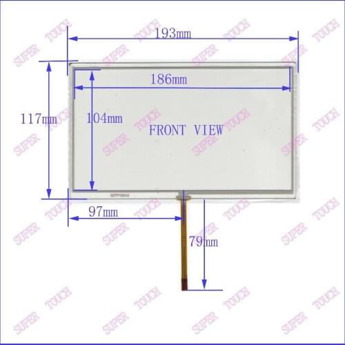 ZhiYuSun 8 inch 193*117 4 wire TOUCH SCREEN HLD-TP-2928 for gps glass touch panel