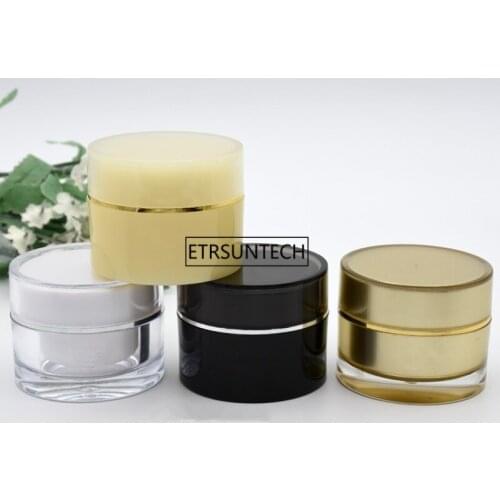 100pc 15g 20g Cosmetic Jar,Empty Acrylic Cream Cans,Sample Vials,Airless Cosmetic Container F3512