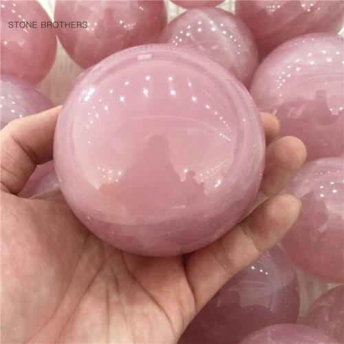 4-10CM Natural Pink Rose Quartz Crystal Healing Ball Massaging Ball Stone Home Decoration Exquisite Collect Souvenirs Gift