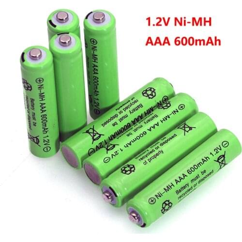 1.2V NI-MH AAA Batteries 600mAh Rechargeable nimh Battery 1.2V Ni-Mh aaa For Electric remote Control car Toy RC ues
