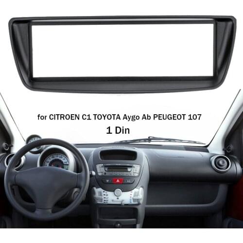 1 Din car stereo radio fascia panel trim kit framefor Citroen C1 for Toyota Aygo Ab for Peugeot 107