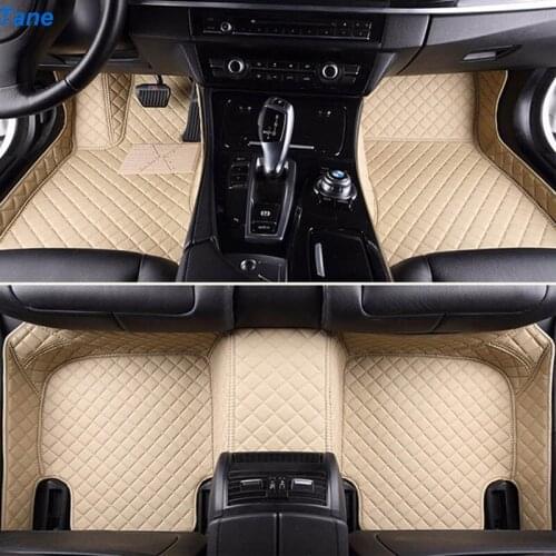 Tane leather car floor mats For audi a3 sportback tt mk1 a4 b8 avant a5 sportback q7 2007 q5 q3 a4 b7 accessories carpet rug