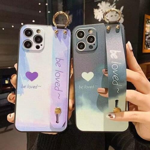 Wristband TPU Case For Xiaomi mi 11 mi9 CC9 9T Painted Love Phone Case for Redmi Note 10 Pro 9 9s Note 8 7 POCO X3 Capa