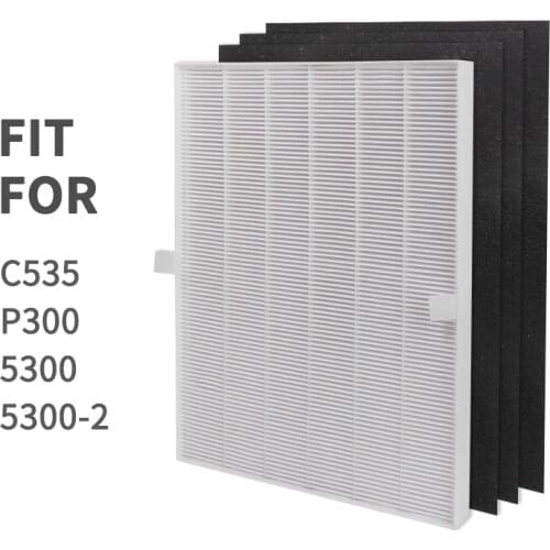 Air Purifier Filters 1PC HEPA Filter and 3PCS Carbon Cotton Set Replacement For Winix 115115 5300 5300-2 6300 6300-2 P300 C535