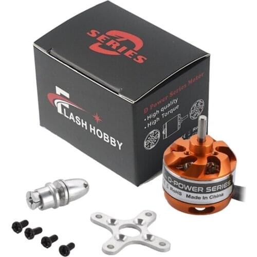 FlashHobby D2822 2-3S 1100KV 1450KV 1800KV 2600KV Brushless Motor For Mini Multicopters RC Plane Helicopter Remote Control Parts