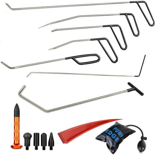 RODS KITS PAINTLESS DENT REPAIR PULLER TOOLS PUSH RODS TAP DOWN & PUMP WEDGE HAND TOOLS SET