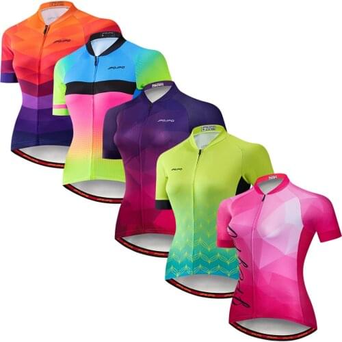 JPOJPO Hot Sale Summer Womens Cycling Jersey Quick Dry Breathable MTB Bike Clothing Sports Shirt Tops Camisa Ciclismo Biking