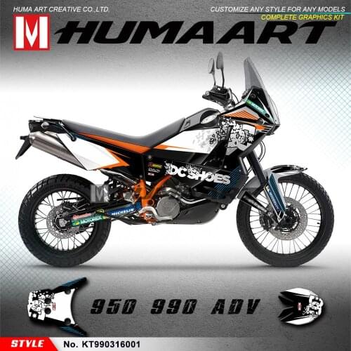 HUMAART Motorcycle Graphics Kit for 950 990 Adventure 2003 2004 2005 2006 2007 2008 2009 2010 2011 2012 2013 2014 2015 2016