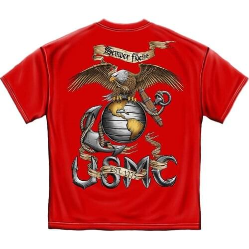 Marine Corps, Usmc T-Shirt Eagle Usmc T Shirt New Cotton Leisure Fashion Brand Clothing Hip Hop Brand New Clothing Tops Tees