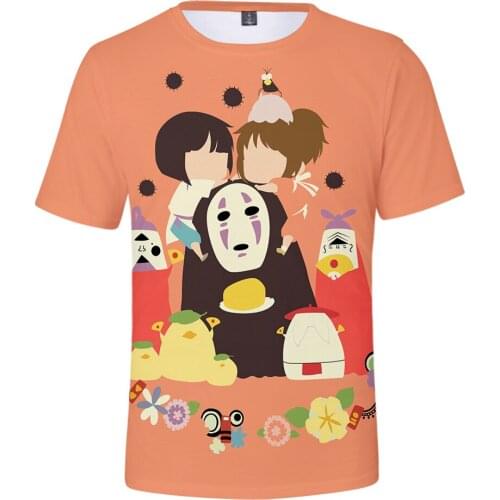 2019 New design t shirt men Spirited Away 3D print t-shirts MAN Short sleeve Harajuku style tshirt tops US SIZE