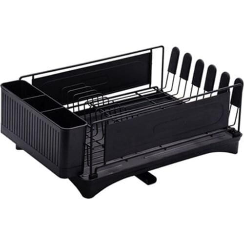 HOT Dish Drying Rack Dish Drain Board Set, Compact and Durable Stainless Steel Dish Drainer with Tray Drainer