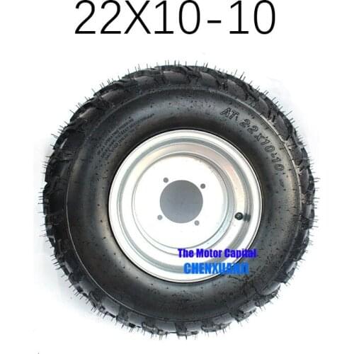 New Good Reputation GO KART KARTING ATV UTV Buggy 22X10-10 Inch Wheel Tubeless Tyre Tire with Aluminum Alloy Hub