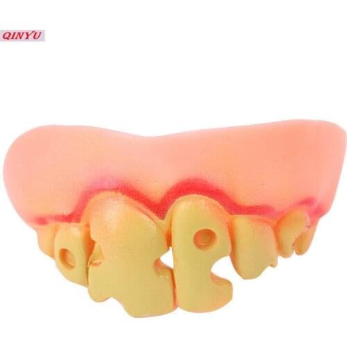 2021 New Soft Braces Rabbit Tooth Halloween Dentures Funny Dentures Buck Teeth Tricky Funny Toys 5z