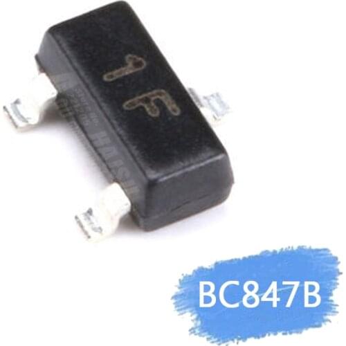 100PCS BC847B SOT23 BC847 SOT SMD 847B SOT-23 1F new transistor