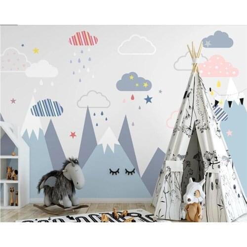 Beibehang papel de parede Cartoon Wallpaper Background Landscape Photo Wallpaper 3D Mural Living Room TV Sofa Bedroom Home Decor